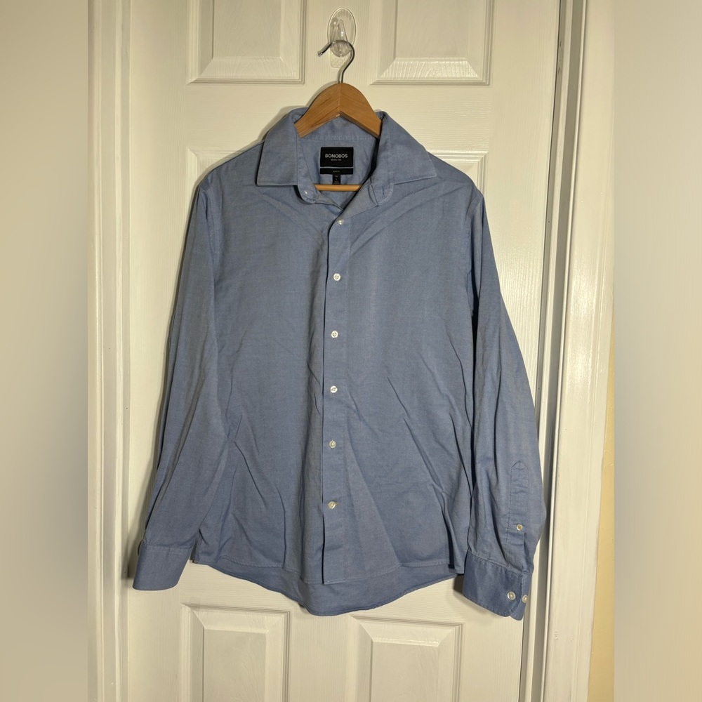 Bonobos Wrinkle Free Slim Fit Long Sleeve Button Down Shirt  Size Large
